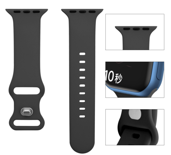 apple watch strap 1234567th generation SE solid color silicone strap