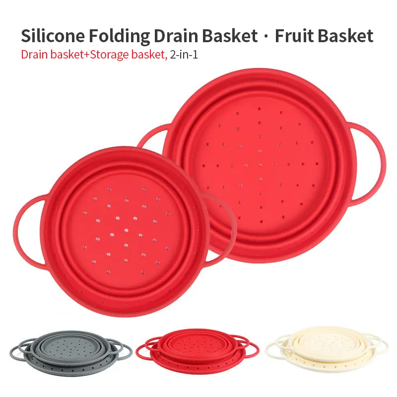 Silicone Collapsible Colander Strainer for Ktichen