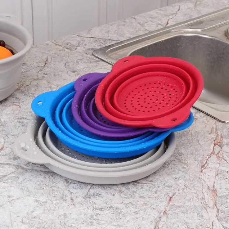 Kitchen Collapsible Drainer  Fruit Colander Basket