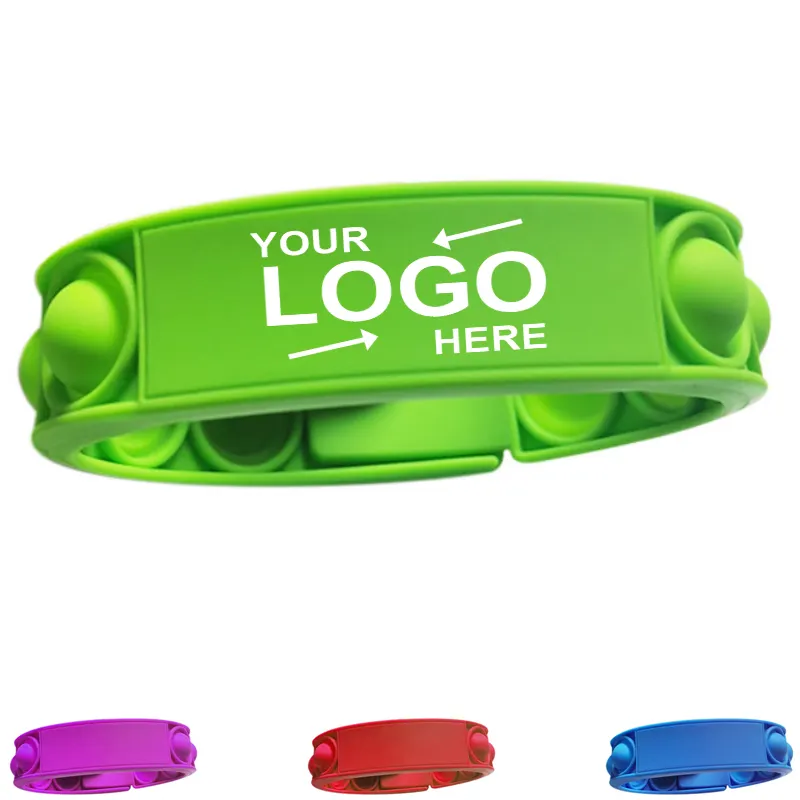 Custom Pop Bubble Fidget Toy Silicone Bracelet