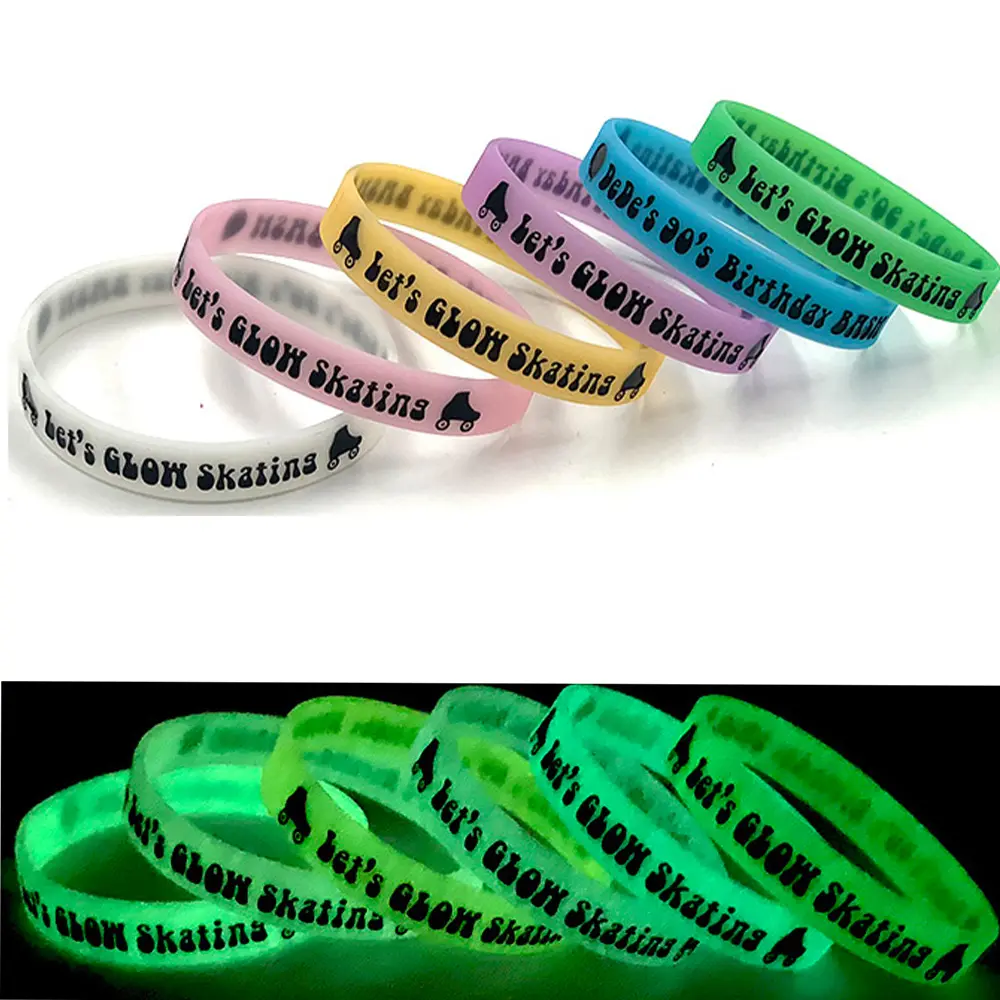 Glow in the Dark Rubber Bracelets for Kids