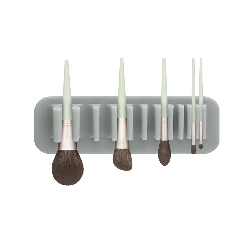 Wall-Mounted Silicone Brush Drying Rack With Suction Cups,