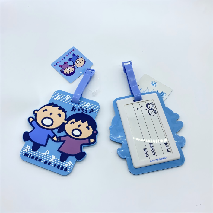 Custom 3D Cartoon luggage tag with your logo Travel Bag Tags Identifier Suitcase Label