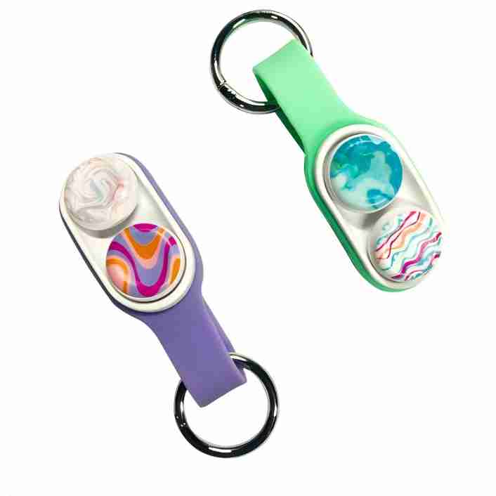 Magnetic Push Keyring Stress Relief Toy Magnetic Buckle Fidget Magnets Keychain