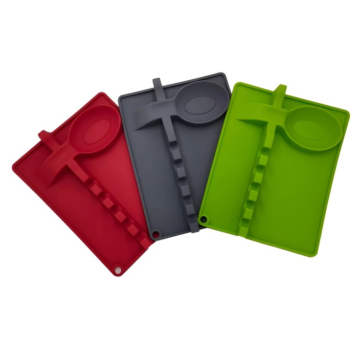 Silicone Utensil Rest with Drip Pad Spoon Holder