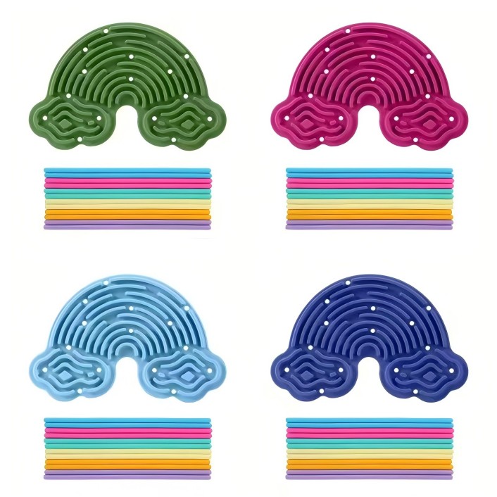 Rainbow Sensory Activity Board Sensory Fidget Board Stress Anxiety Relief NEW