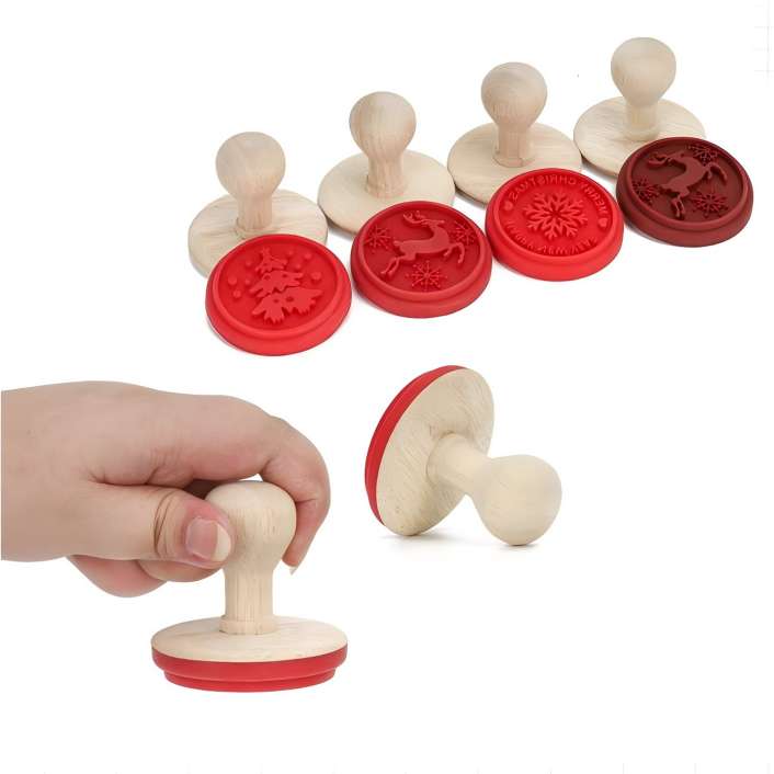 Christmas Silicone cookie stamp Cookie Embosser Stamp