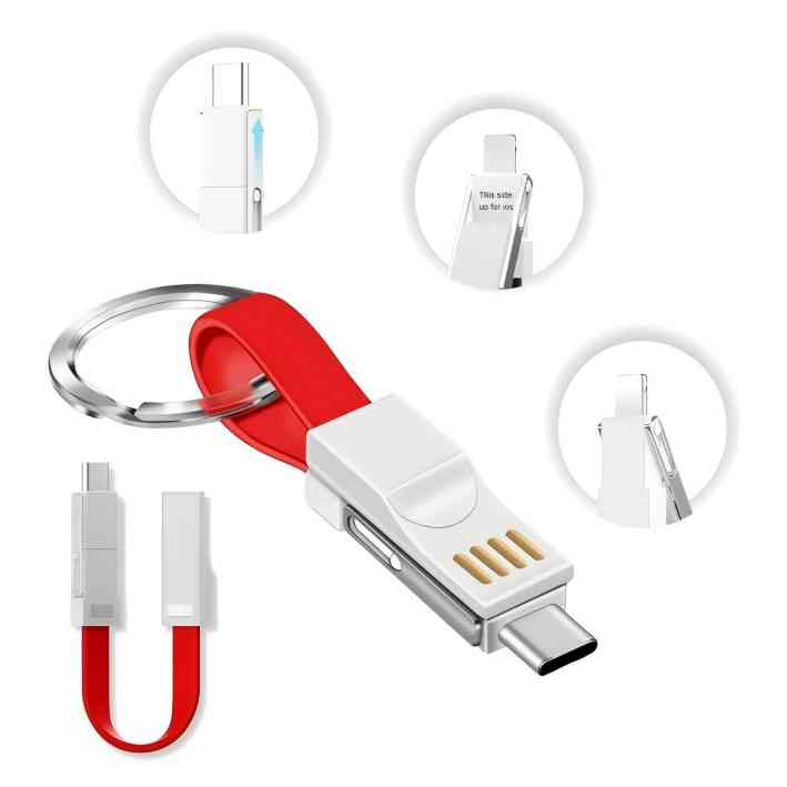 Magnetic 3 In 1 Charging Cable With Keychain  Power Bank Charging Cable Compatible All Smartphones Smart Device
