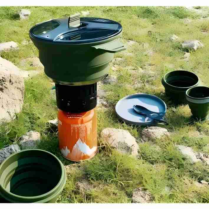 2.5L Collapsible Camping Cooking Pots Cookware Outdoor