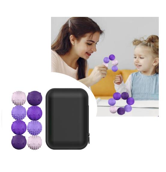 4pc set Magnetic Sensory Balls Silicone Toy Fun Textures Gadgets Office Desk Toy