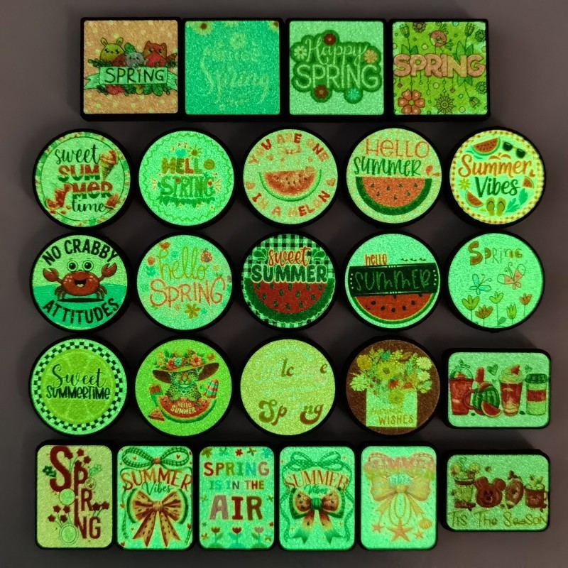Glow in dark Grinch slicone Focal Beads for DIY Pens Christmas Party Holiday Decor
