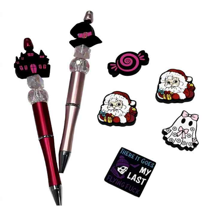 Halloween   Focal Silicone Beads  or DIY Pens Making Kit for Office School Ester Holiday Gift